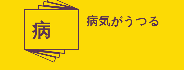 病気がうつる 漢字