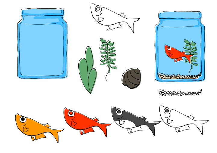 メダカ 水槽 レイアウト 簡単