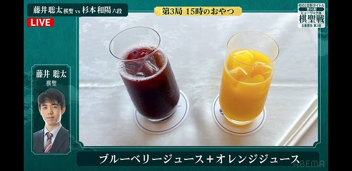藤井聡太 おやつ 2025 棋聖戦