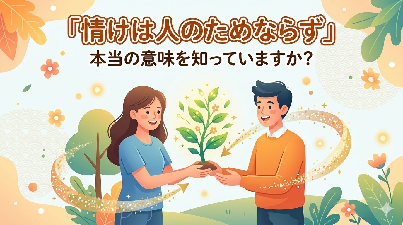 情けは人のためならず 意味 正しい 誤用