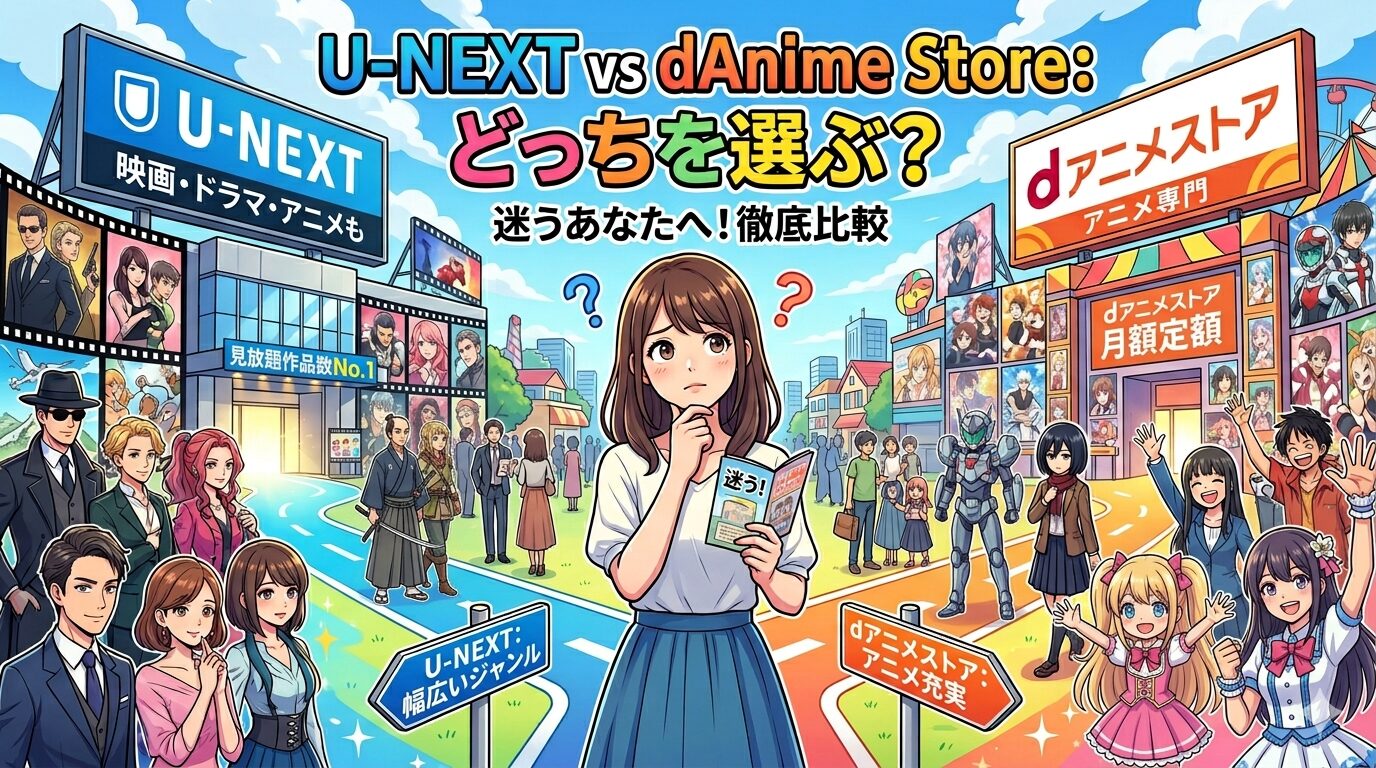 dアニメストア U-NEXT どっち