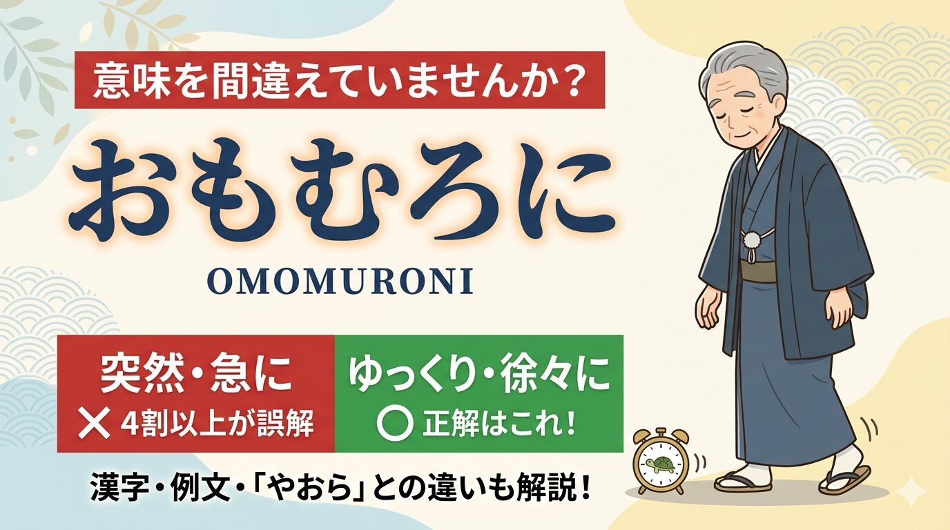 おもむろに 意味 漢字