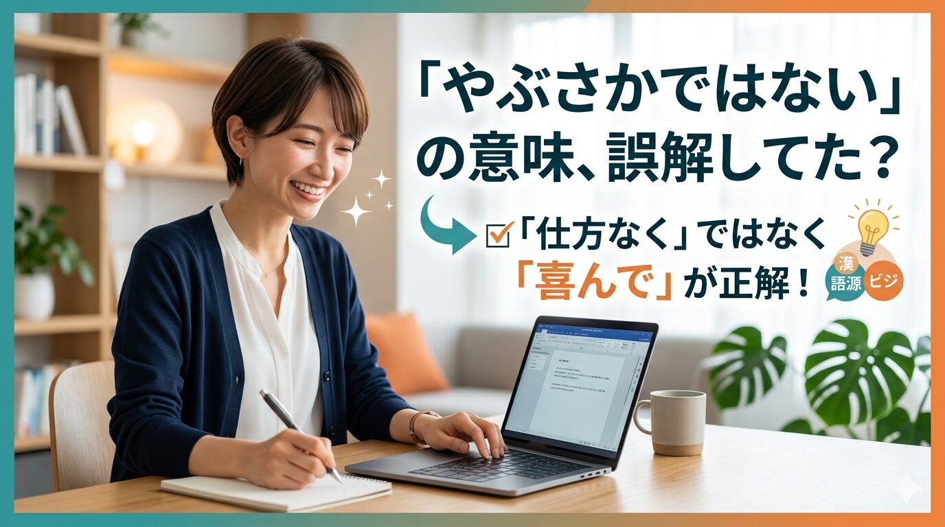 やぶさかではない 意味 誤解