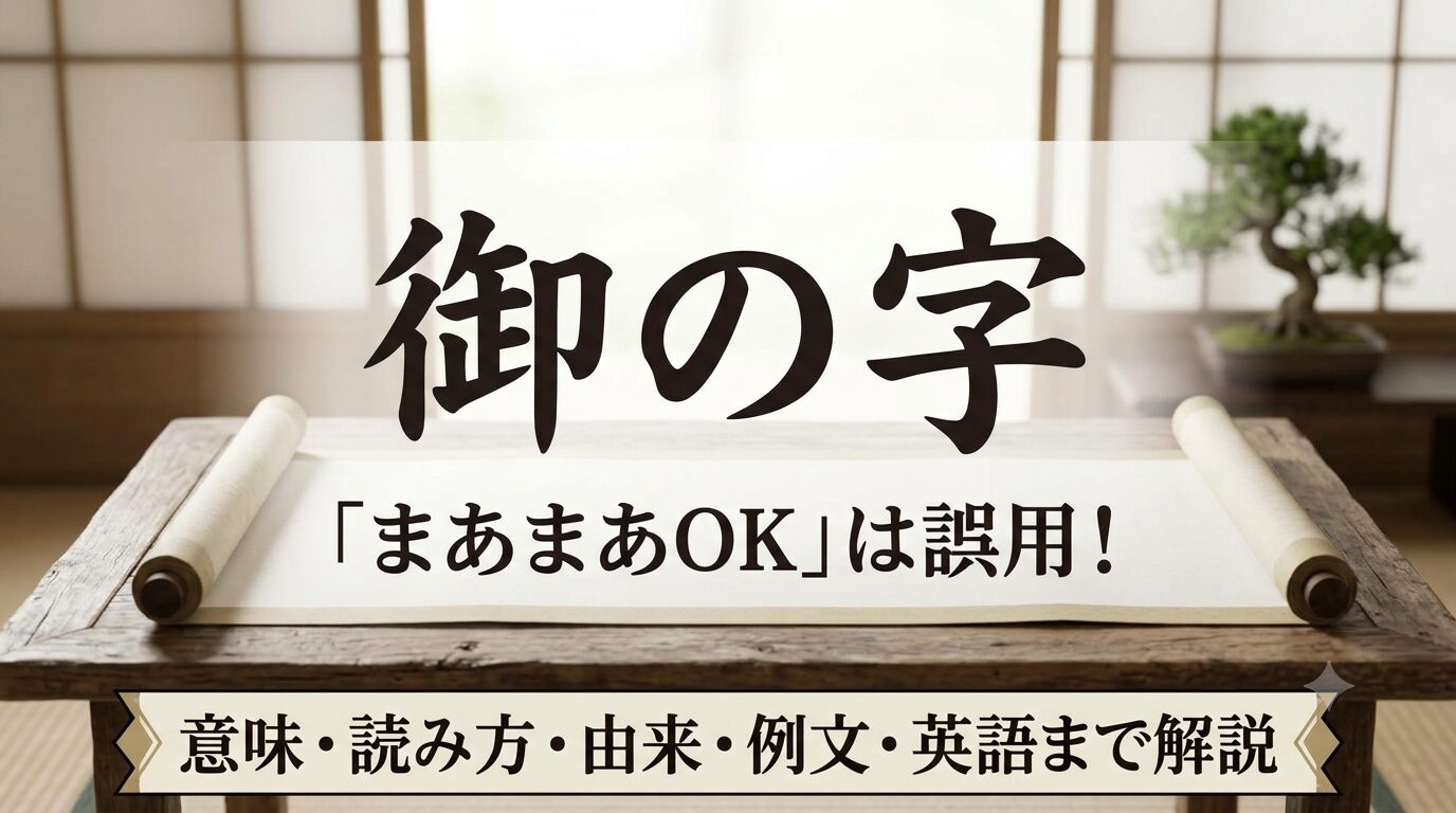御の字 意味 誤用