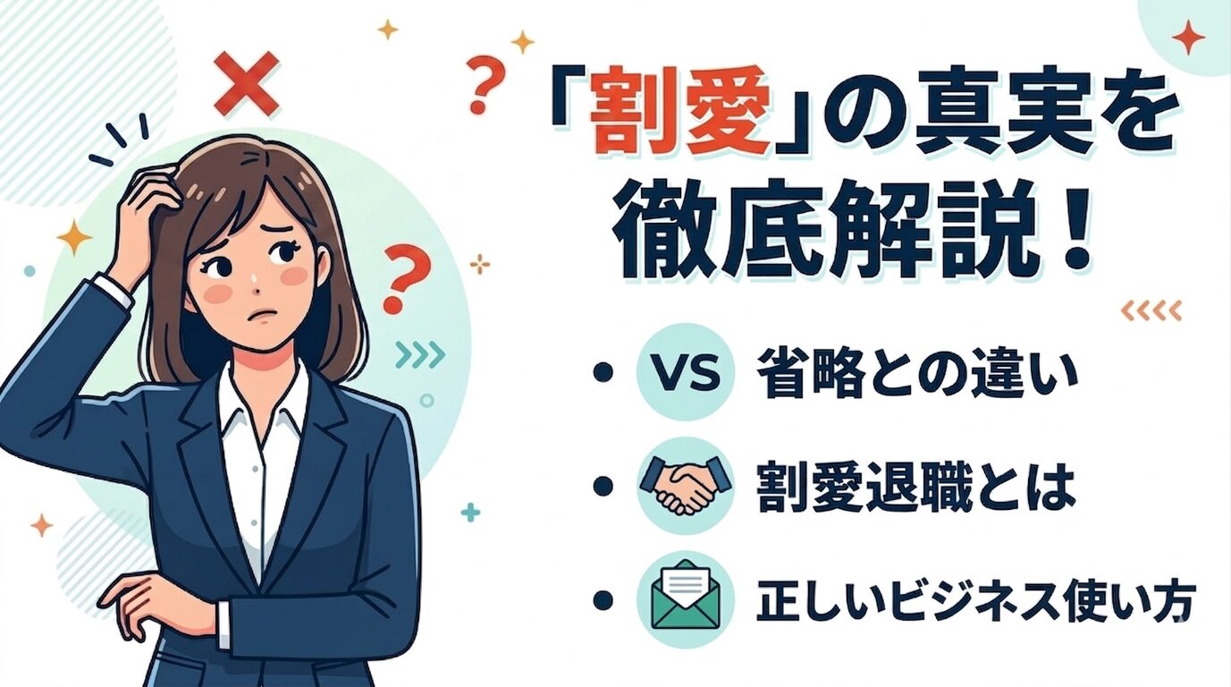割愛 意味 省略 違い