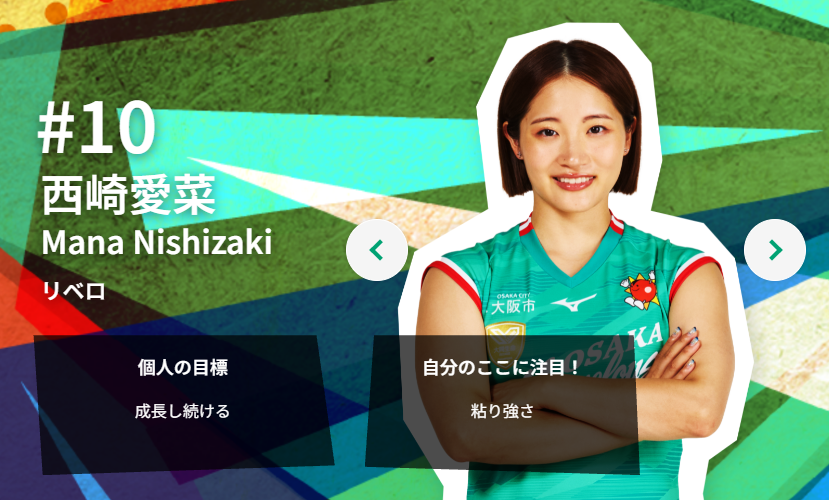 西崎愛菜 バレー 日本代表 金蘭会